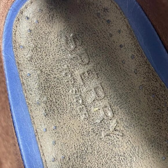 Sperry Top Sider 0195115 Boat Shoe Brown Leather 2 Eye Slip On Men's 11.5 Wide - Picture 7 of 10